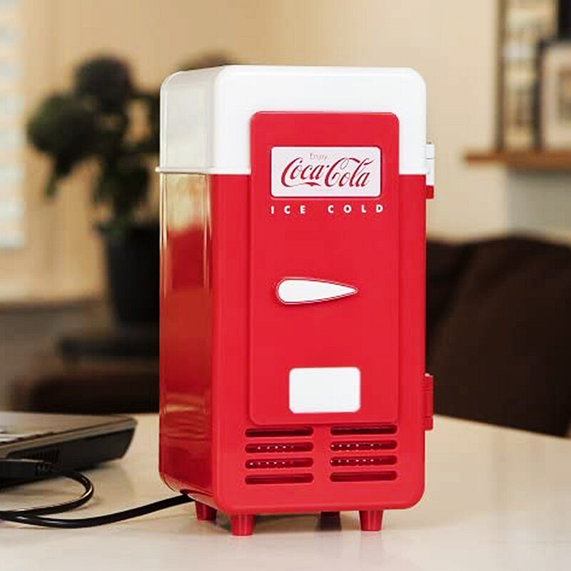 U. S. VINTAGE COCA-COLA USB mini fridge, vending machine-shaped desktop ...