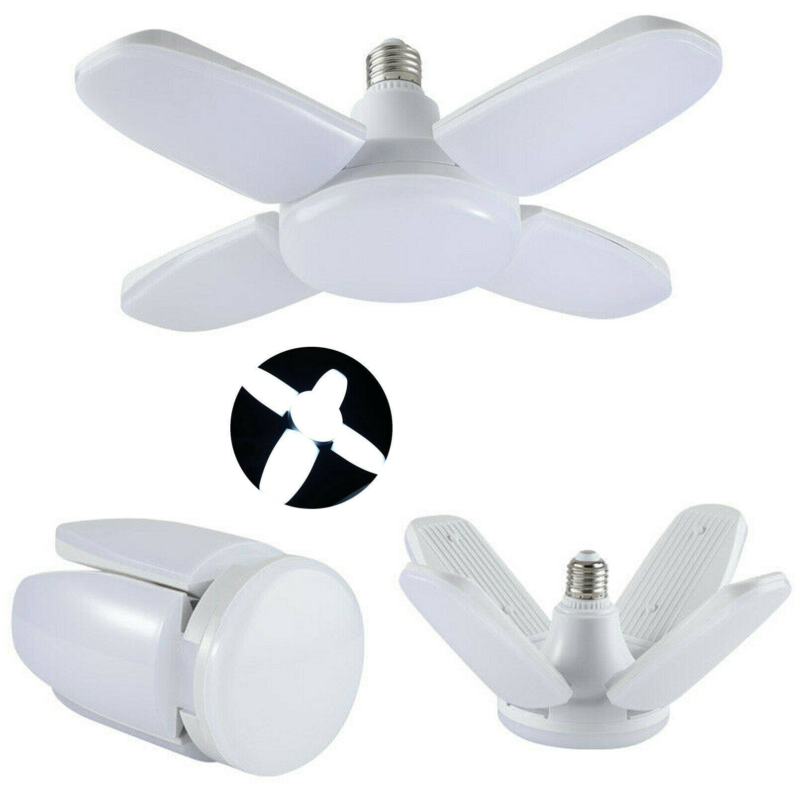 Led folding fan light bulb e27 60w high power adjustable ceiling light chandelier downlight lamp super bright 110v 220v