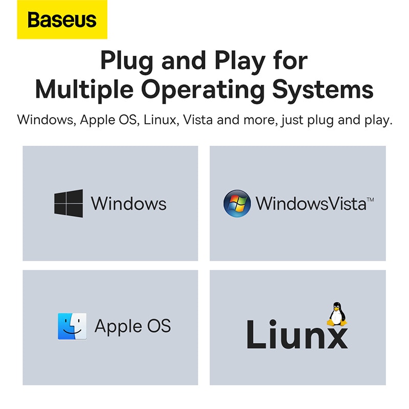 Baseus USB Type-C HUB 4 USB 3.0 Ports USB-A To Type C HUB Type C To USB Adapter For Computer Laptop Macbook Pro Air USB Splitter