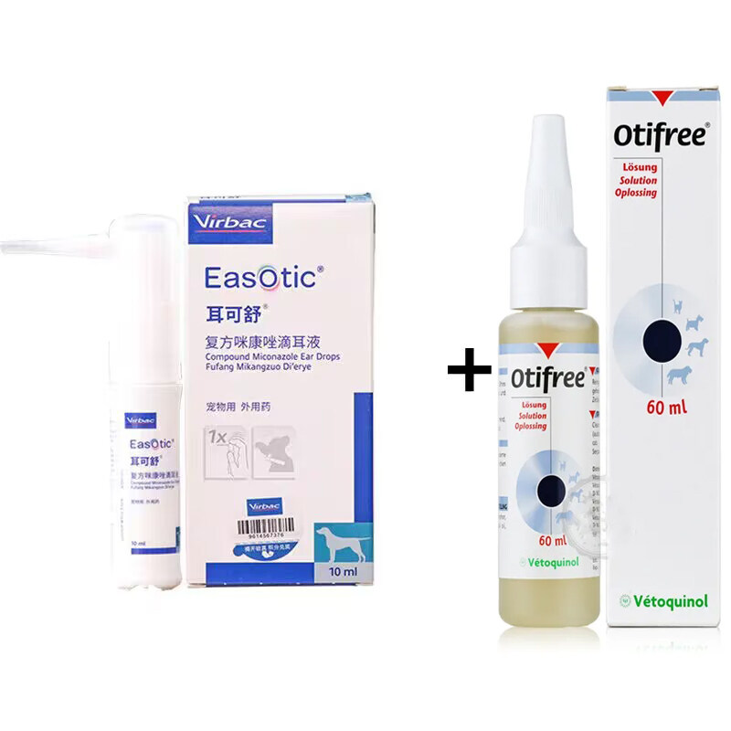 Virbac Easotic Compound Miconazole Ear Drops Dogs Cats External Otitis