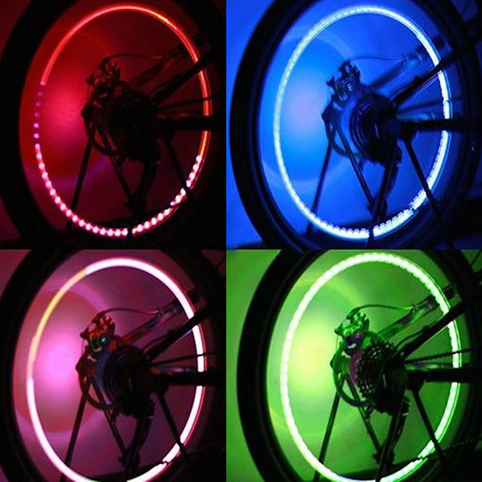 Nắp Van Bánh Xe Đèn LED Cảm Biến Rung-Hợp Kim Chịu Lực Đèn Gắn Mũ Xe Đạp Thông Dụng Ngoài Trời