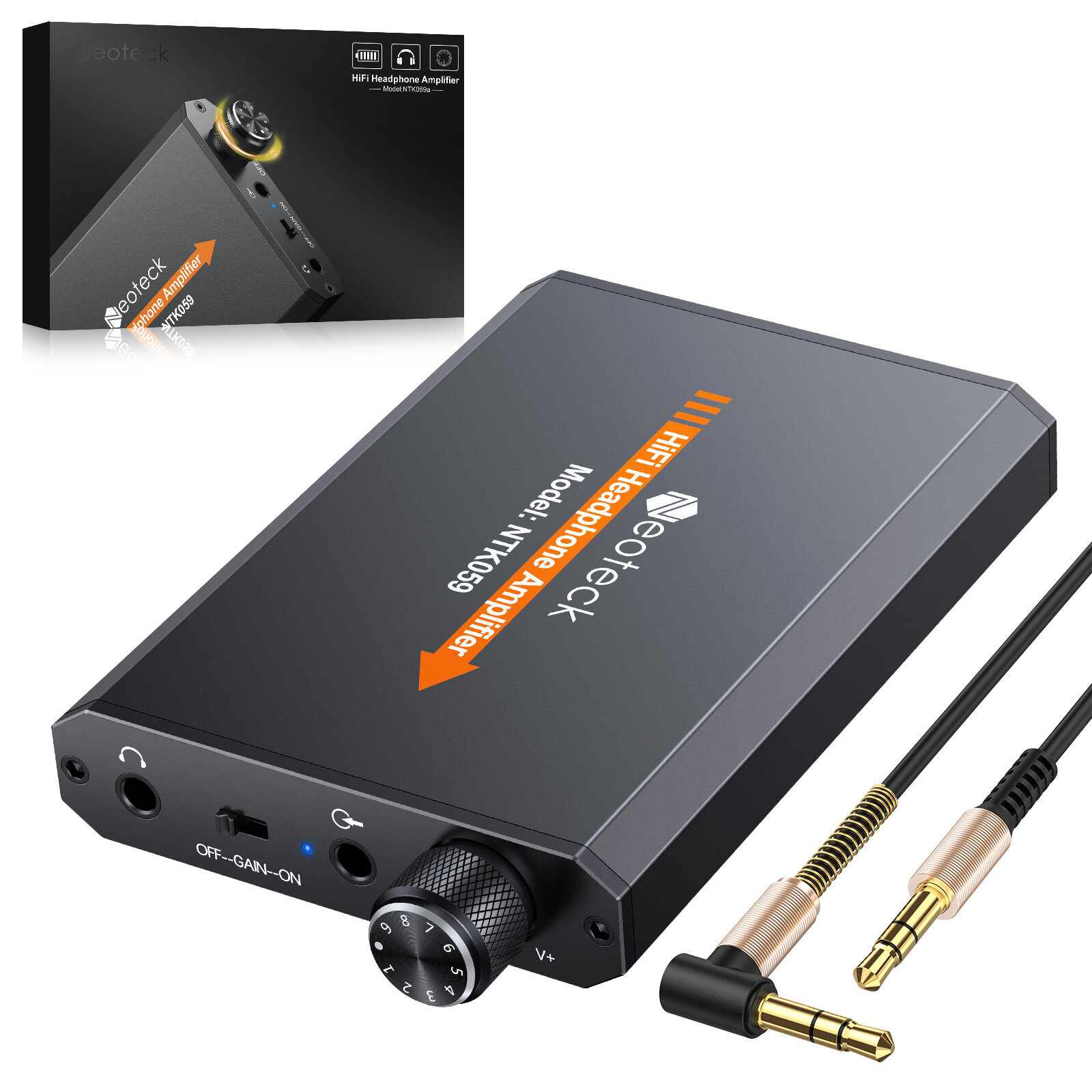 Neoteck Hifi nhỏ tai nghe Bộ khuếch đại tai nghe 16-150 Ω Bộ khuếch đại di động 3.5mm tai nghe âm thanh amp linh kiện cho mp3/mp4/điện thoại/máy nghe nhạc kỹ thuật số/máy tính