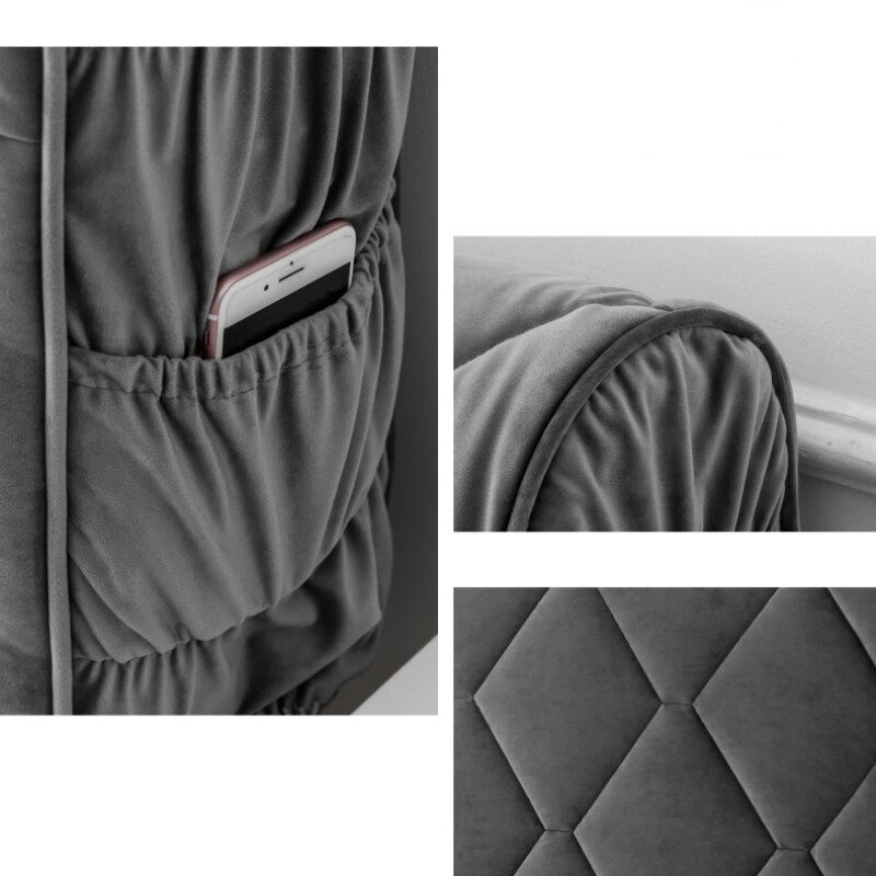 Thicken Headboard Cover Bed Head Back Protector Bed Frames Cover Soft Comfortable Solid Color Bed Decor