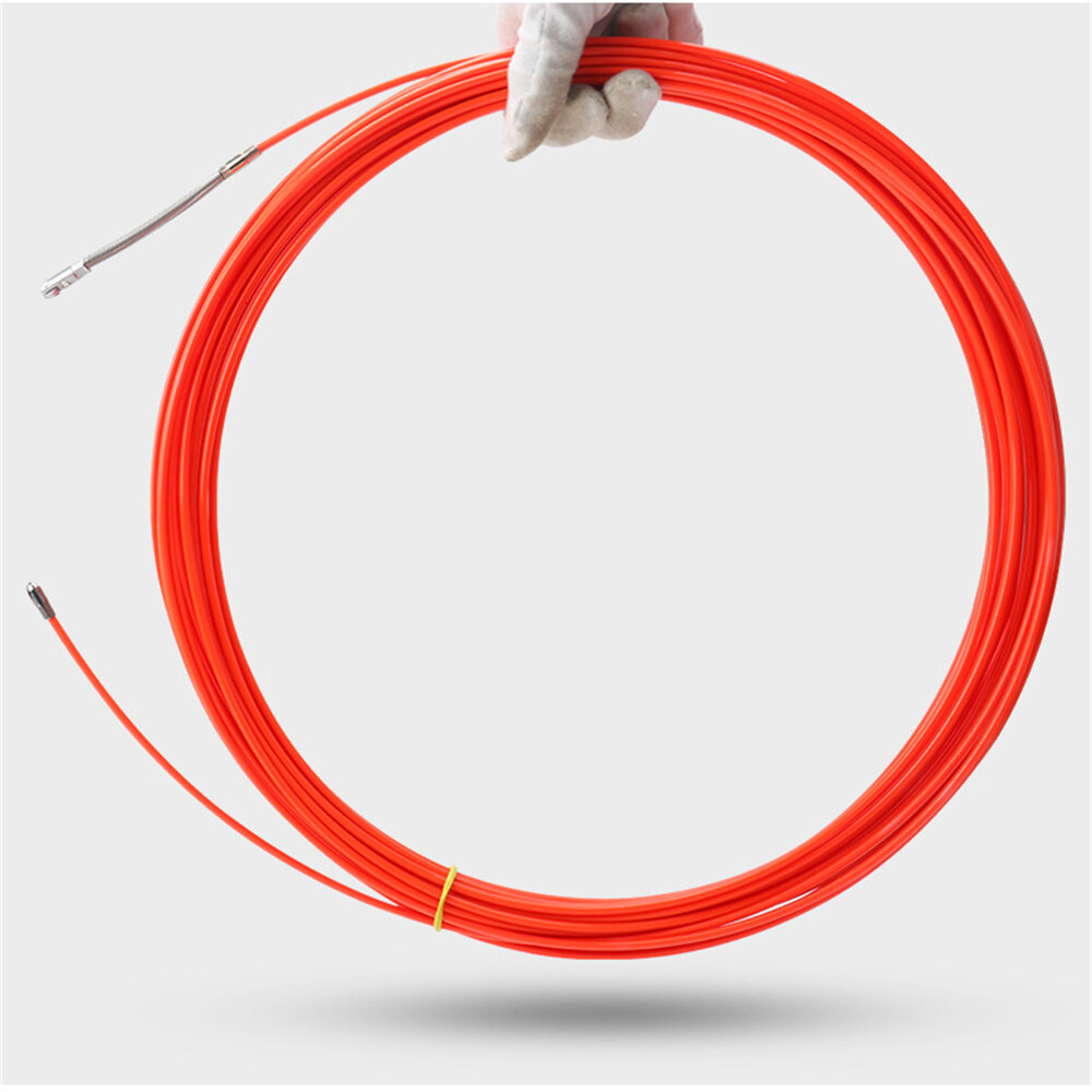 5m-30m Flexible Wire Cable Rod Electrician Push Puller Duct Fish Cable Tape Tool