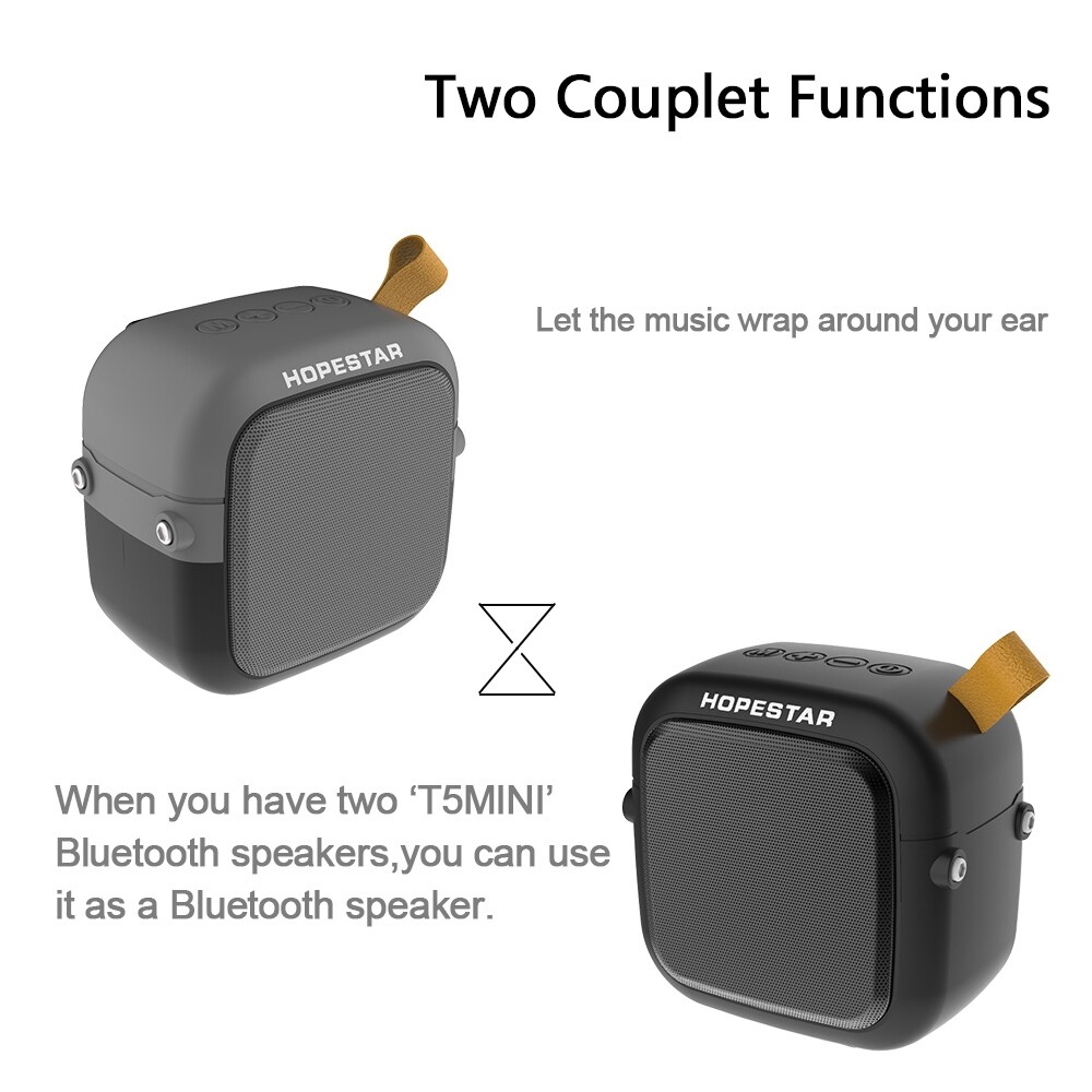 【On Sale】 HOPESTAR T5mini Bluetooth 4.2 Portable Mini Wireless Bluetooth Speaker