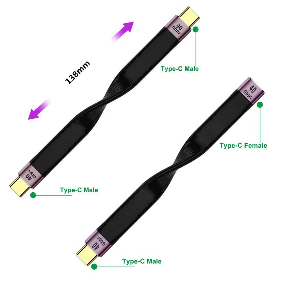 LONGB Điện Thoại Di Động Máy Tính Xách Tay PD100W Cáp Sạc Nhanh USB Linh Hoạt C Đến Type C 40Gbps Cáp Dữ Liệu USB 4.0 Gen3