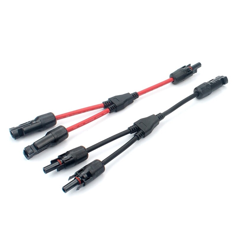 2 Chiếc Đầu Nối Song Song Nhánh Chữ Y Đầu Nối Điện Năng Lượng Mặt Trời 30A 1000V Đầu Nối Dây Cáp Tấm Năng Lượng Mặt Trời Quang Điện