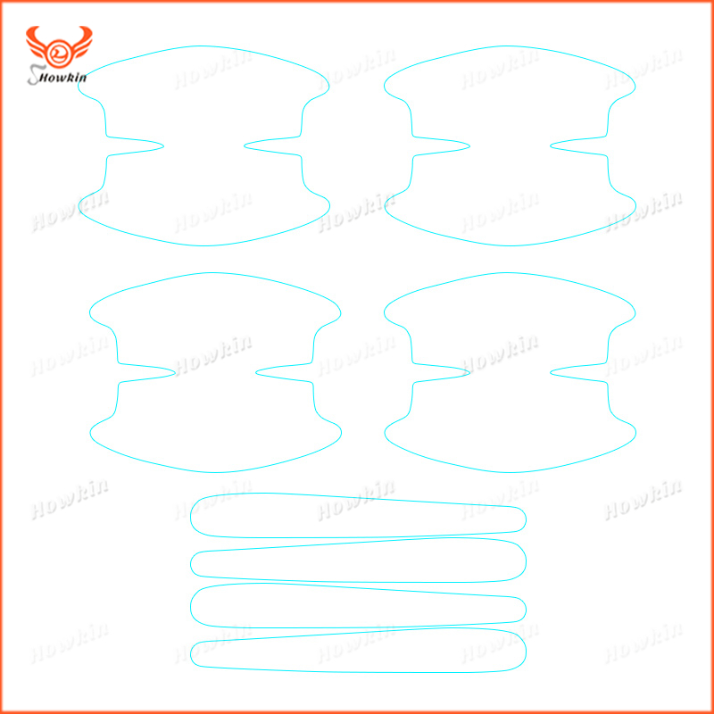 8 Pcs Car Door Handle Film Car Door Handle Cup Scratch Protector 8 Pcs Anti-scratch Car Door Protector Sticker Universal Fit