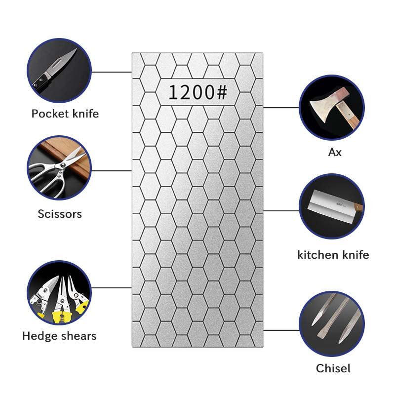 1Pc Professional Diamond Knife Sharpening Stone Grit Ultra-thin Honeycomb Surface Whetstone Grindstone Tool 400#600#1000#1200#