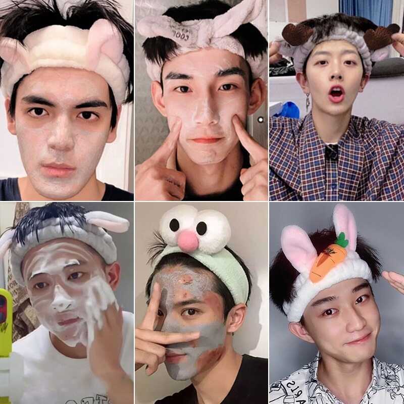 Stretchy Headband for Face Wash Lovely Design For Men
