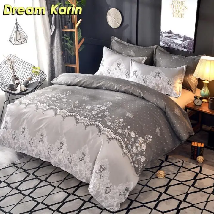 Nordic Flower Printed Bedding 2 3pcs Luxury Quilt Cover Duvet