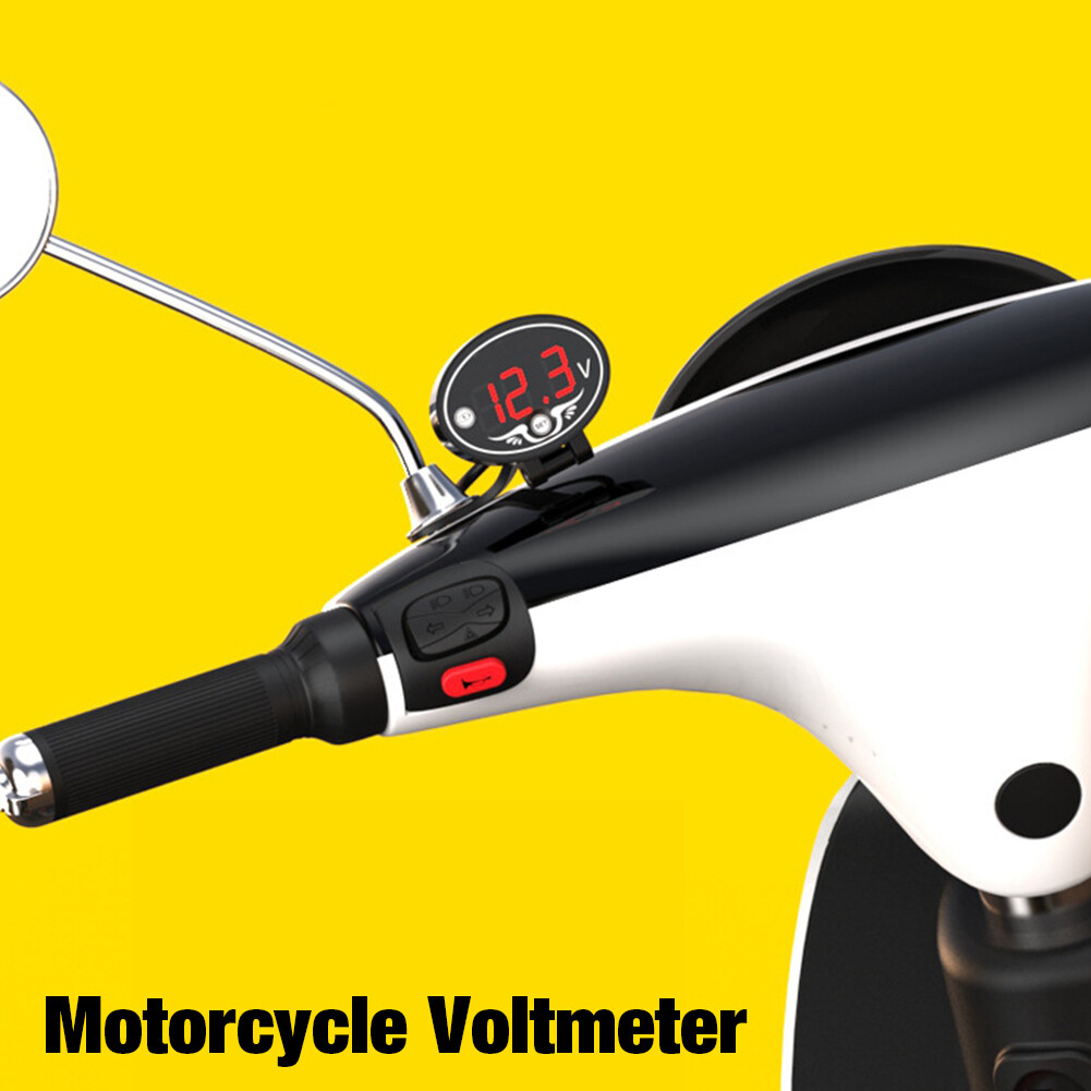 JaneDream Green-Digital LED Voltmeter Voltage Panel Meter DC 9V to 24V For Motorcycle Accessories