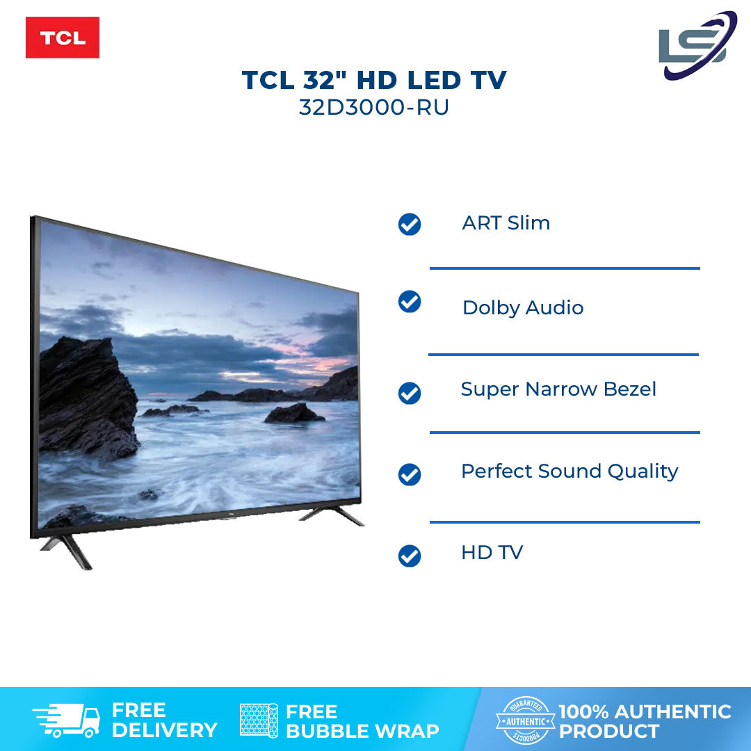 TCL 32" HD LED TV 32D3000-RU | ART Slim | Super Narrow Bezzel | Perfect ...
