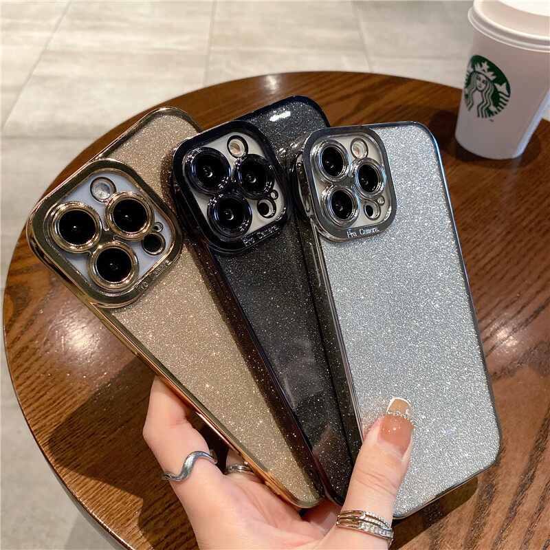 Zeallion Ốp Điện Thoại Trong Suốt Lấp Lánh Dành Cho [Apple iPhone 13 12 11 Mini Pro X XR XS Max 7 8 6 Plus SE 2020] Ốp Bảo Vệ Mềm