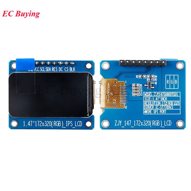 1.47" 1.47 inch 172x320 spi full color tft hd ips screen lcd led display module 172*320 st7789 controller 3.3v spi interface