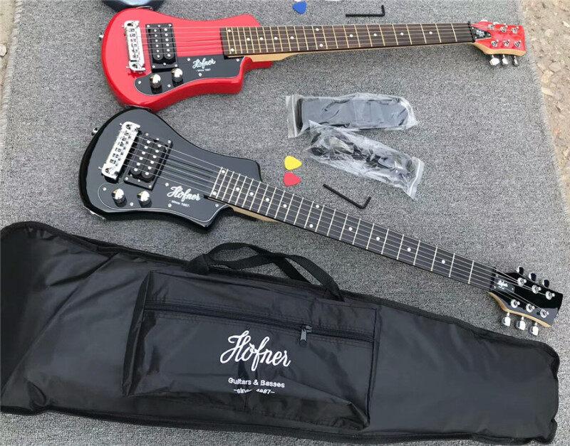 free shipping multi color hofner Shorty mini Travel Guitar Protable beginner guitar kid Electric guitar Malaysia