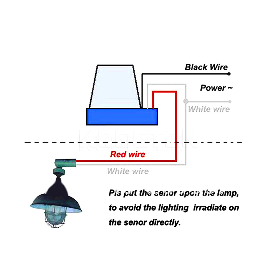 KEBIDU Cảm Biến Đèn Tự Động Bật Tắt Công Tắc Cảm Biến DC 12V 24V AC 110V 220V Công Tắc Quang Đèn Đường Photocell Công Tắc Bật Tắt Tự Động