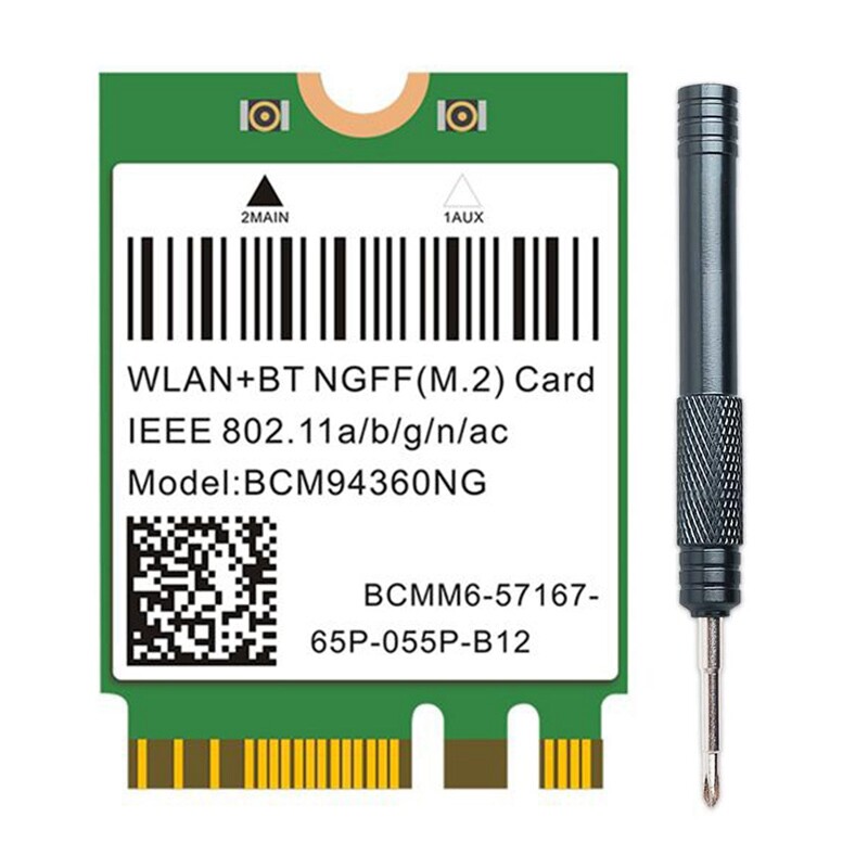 Dual band 1200mbps bcm94360ng wifi card for macos hackintosh 802.11ac bluetooth 4.0 wireless adapter network lan card