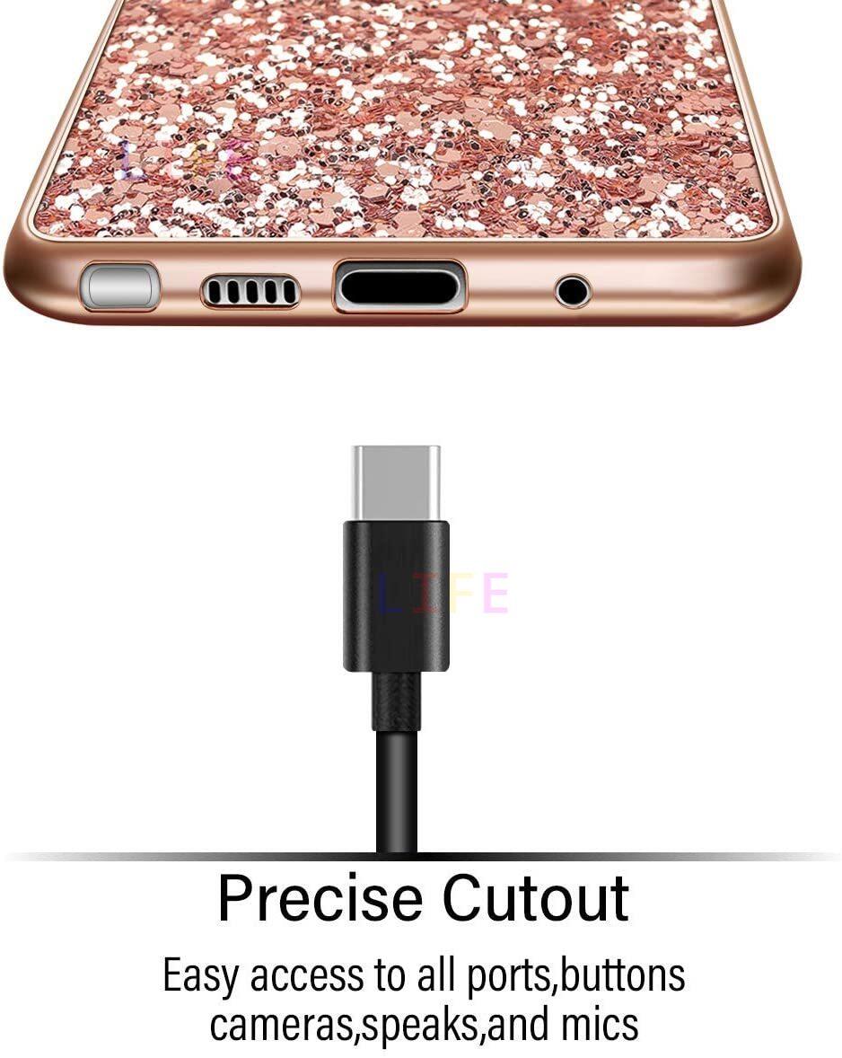 LIFEBELLE Casing for Samsung Galaxy Note 10 / Note 10 Lite / Note 10+ Plus Case, Luxury Bling Glitter Sparkle Shockproof Shining Girls Women Phone Cases Slim Soft TPU Silicone Bumper Protective Casing Back Cover