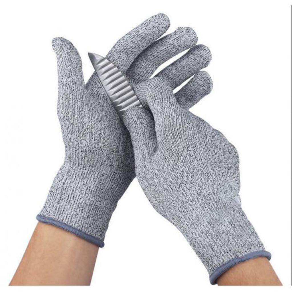 Blesiya 1 Pair Protective Work Gloves Elastic Cut Proof Stab Resistant Butcher S-XL
