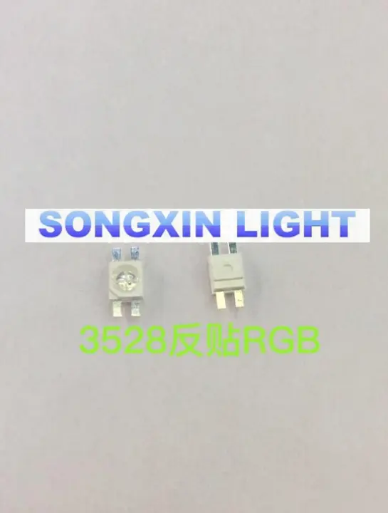 100pcs Smd 3528 6028 Rgb Led Common Anode Smt Chip Tricolor Red Green Blue 1210 Shine Down Light Emitting Diode Lamp Lazada Singapore