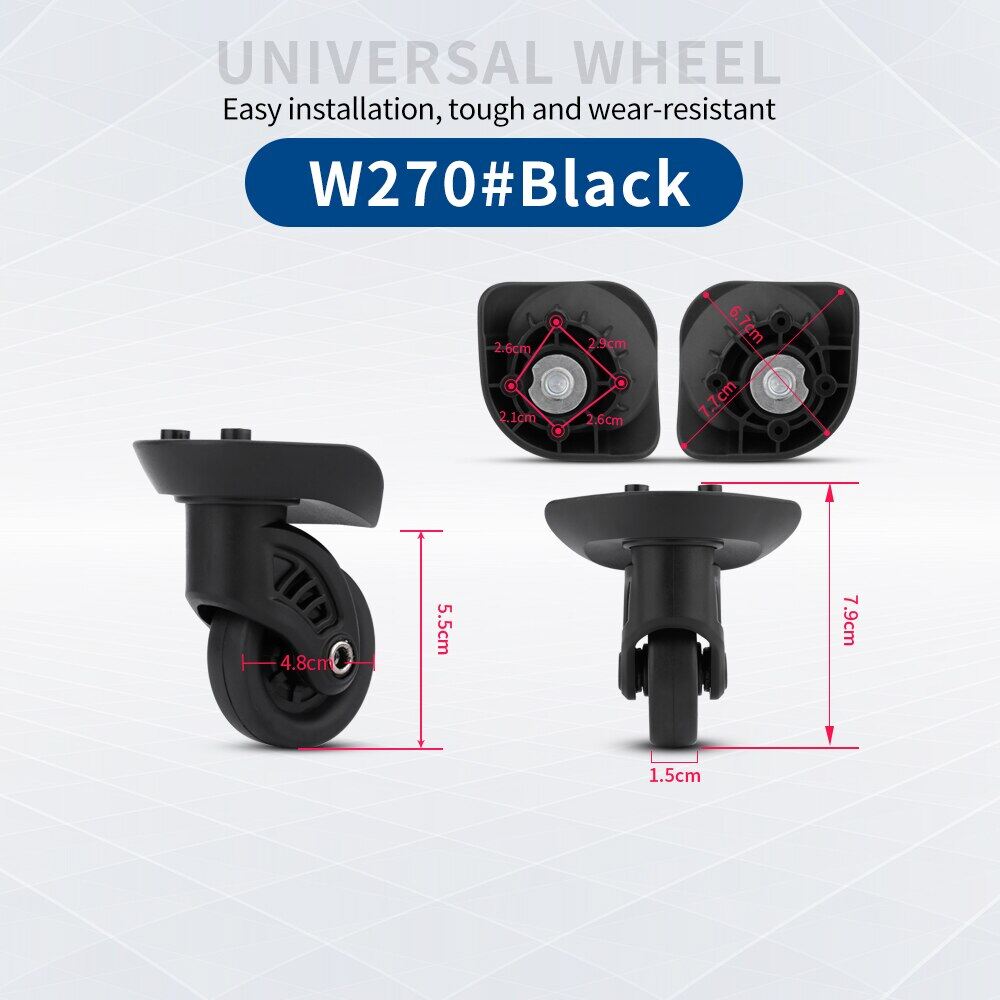 Suitable For LOCK&LOCK Luggage Universal Wheel Trolley Bag Essories Universal Wheel Damping Silent And Wear-Resistant