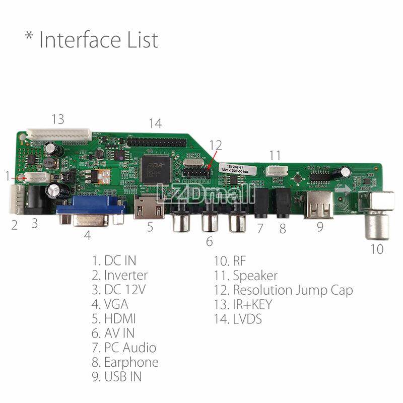 Không cần firmware t. hd8503.03c bảng điều khiển + 7key nút board + 2CH 6bit 40pins Cáp LVDS, chương trình miễn phí phổ Bảng điều khiển LCD TV Bo mạch chủ