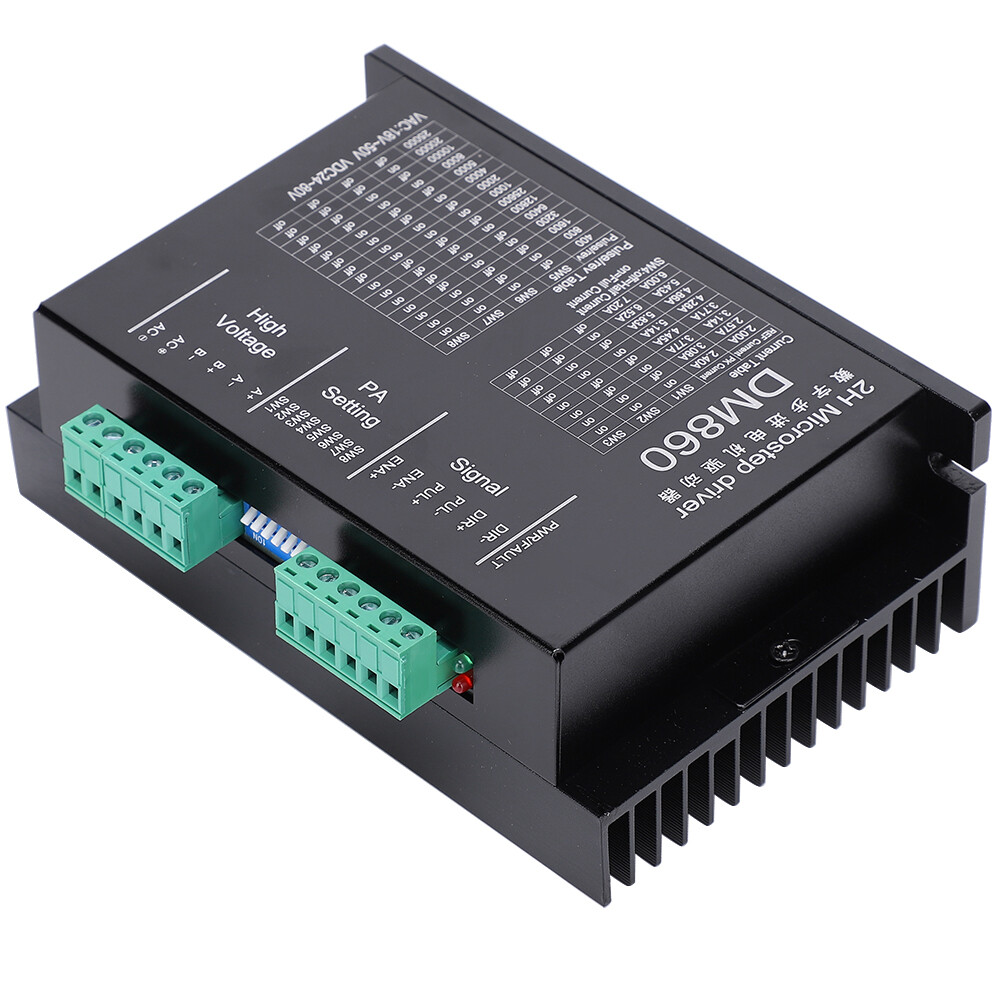 Stepper Motor Driver DM860 Aluminium Alloy Stepper Drives Durable High Security