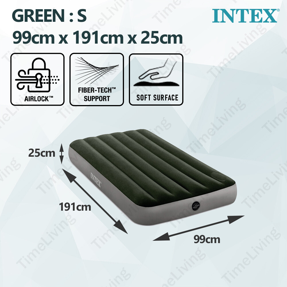 INTEX Inflatable Air Bed Single Queen King Air Pump Mattress Katil