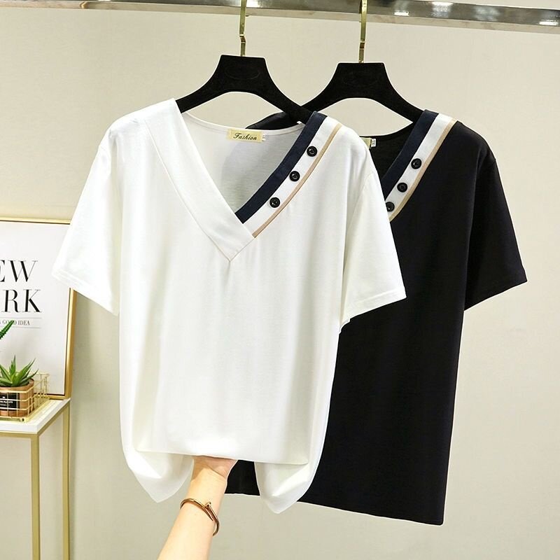 Plus Size Women Shirt Loose Casual Solid V Neck Blouse Women Long Sleeve Tops Mixasale 8618