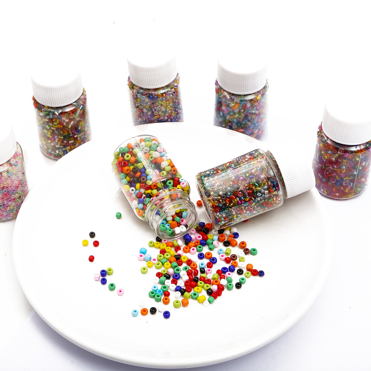 3000pcs 2mm Glass Seed Beads Bottled Charm Spacer Beads For Jewelry Making DIY Bracelet Earrings Accessories