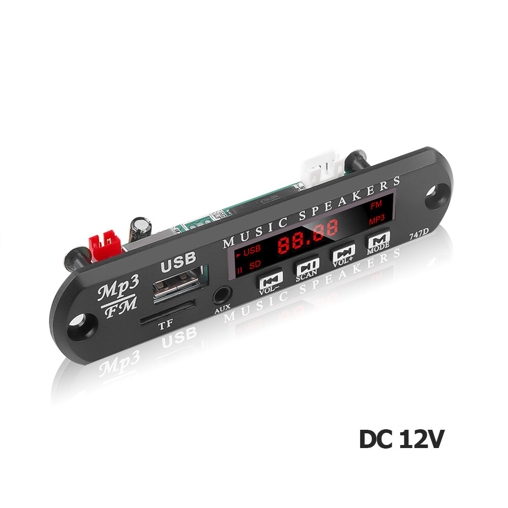 Aitemay DC 5V 12V Decoder Board TF FM 3.5MM AUX MP3 Decoding Module with Remote Control (No Bluetooth)