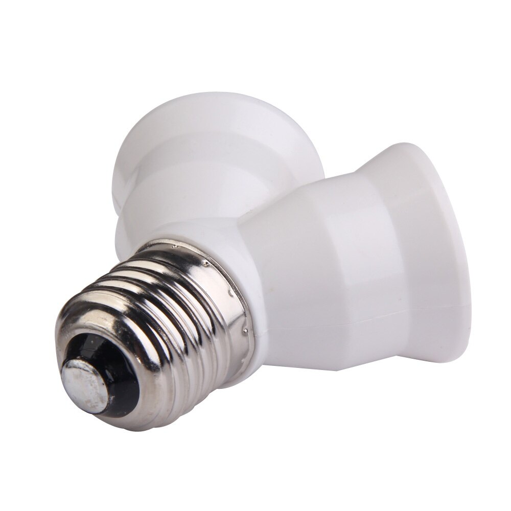 E27 Base Light Lamp Bulb Socket 1 to 2 Splitter Adapter Converter Socket