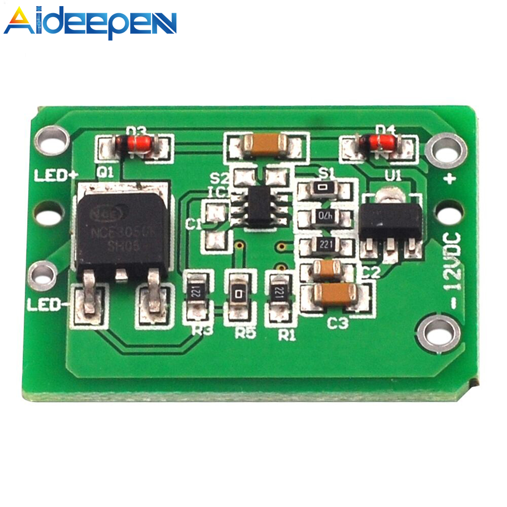 【Ready Stock】Original Aideepen 12V Capacitive Touch Switch Sensor Module Push Button Touching Key Module Jog Latch With Relay DC 6-20V 3A TTP223 module