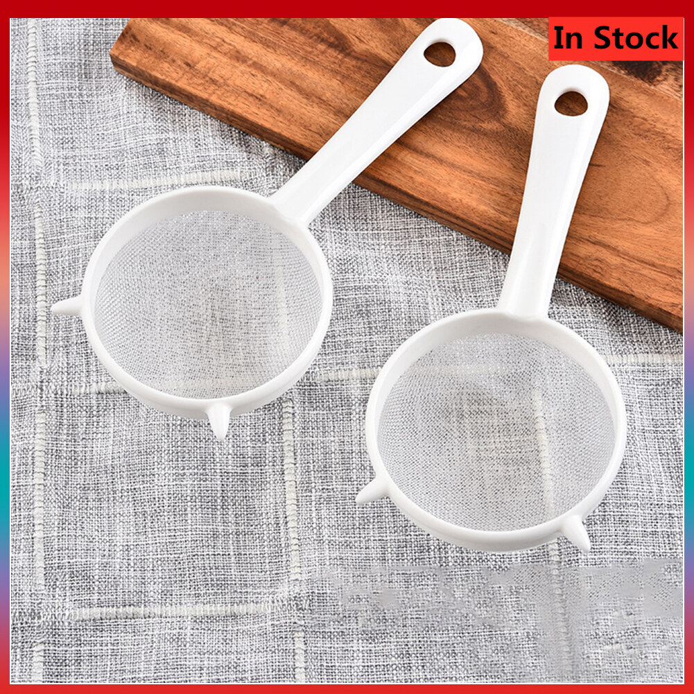 Soy Milk Tea Filter Flour Leak Spoon Bird'S Nest Spoon Soy Milk Filter Kitchen Tool Kitchen Handheld Plastic Screen Mesh Tea Leaf Strainer Flour Sieve Colander