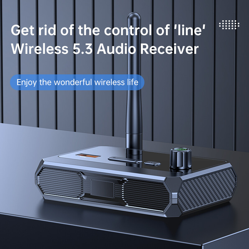 New Bluetooth 5.3 thiết bị thu nhận âm thanh không dây hỗ trợ U-đĩa Đầu chuyển âm thanh với AUX 3.5 mét RCA quang jack cho TV trên xe Loa PC