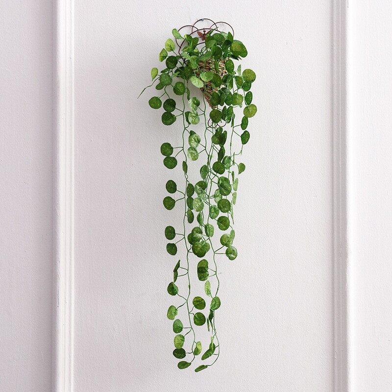 Artificial Hanging Green Plant Leaves Rattan Foliage Vine Plant Faux ...