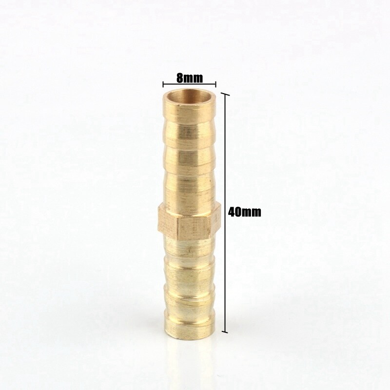 4pcs NuoNuoWell Brass 8mm Hose Air Pump Straight Connector Aquarium System Water Tank Joint Fish Tank Pipe Fittings