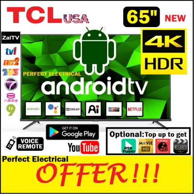 [2021 NEW] TCL 65 inch 4K HDR ANDROID 9.0 SMART LED TV UHD Sharp Image 65P715 (Replace 65P615)