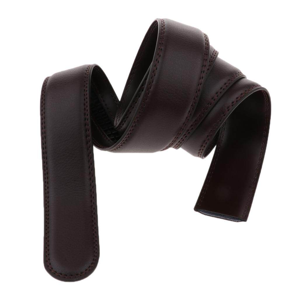 Ratchet Belt Replacement Men PU Faux Leather Dress Strap Waistband No Buckle