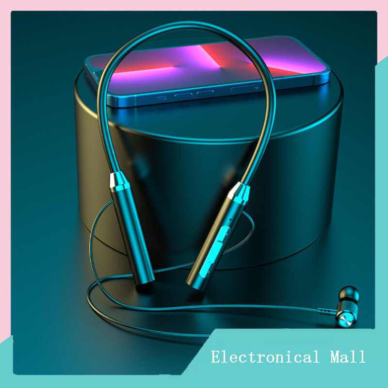 Wireless Bluetooth-compatible 5.2 Headset Hanging Neck Type Stereo Noise Reduction Sports Headphones With Microphone
