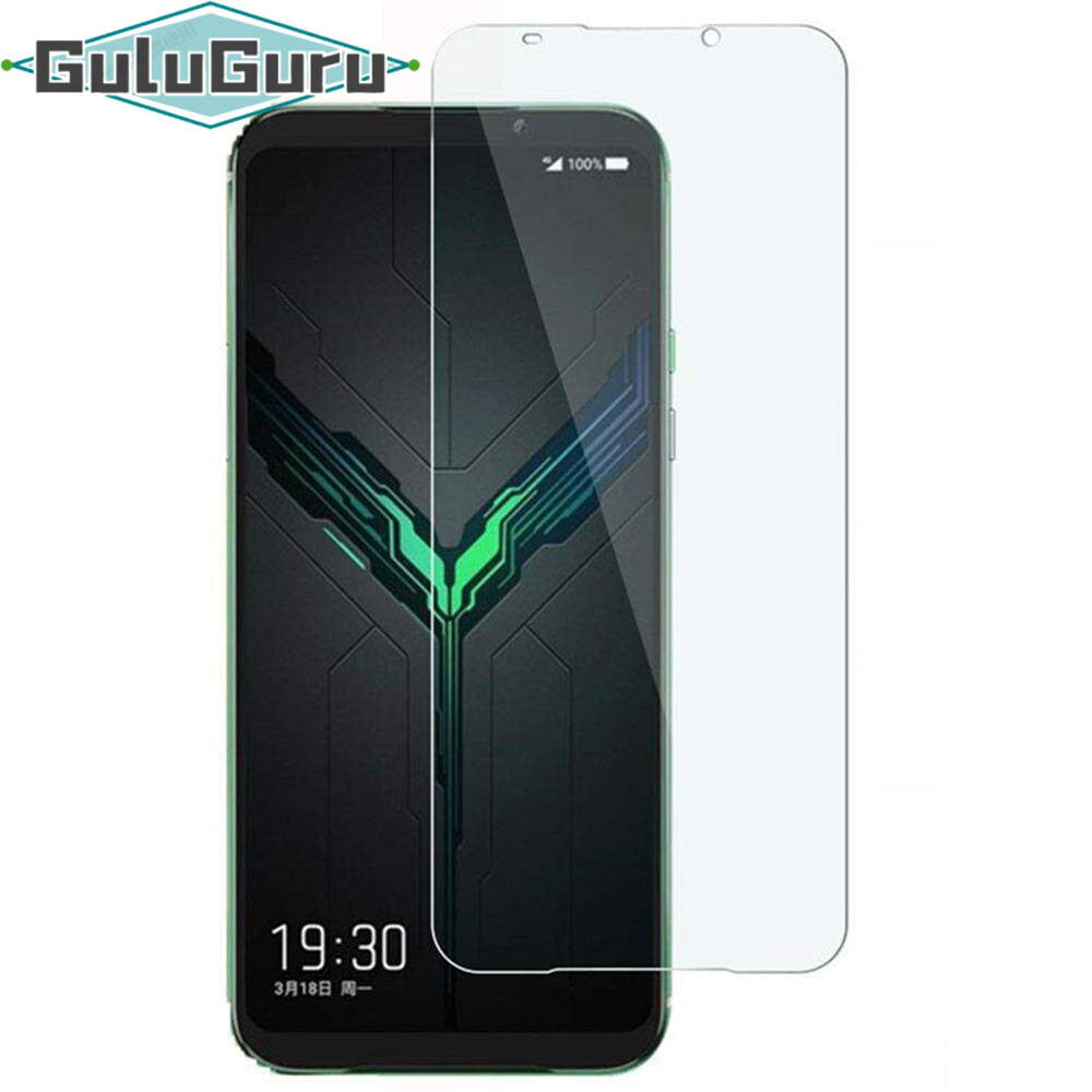 [2 Piece] FULL GLUE for Xiaomi BlackShark 2 Helo Pro Screen Protector Tempered Glass Film Ultra Thin Guard, 9H Hardness, 99.9% Light Transmission, Scratch Proof, Anti-burst, Bubble-Free, Easy Install