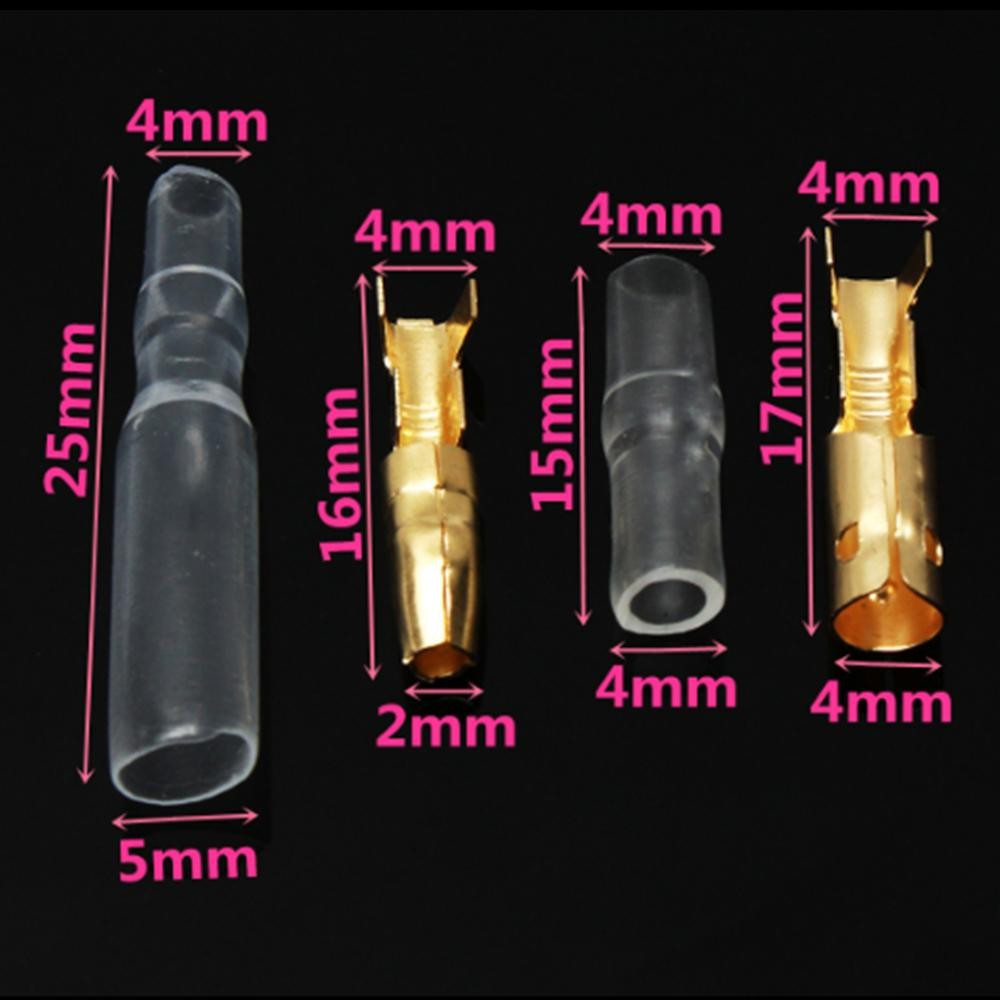 200pcs 3.9mm Male Female Electric Cable Wire Connector Socket Classic Terminal