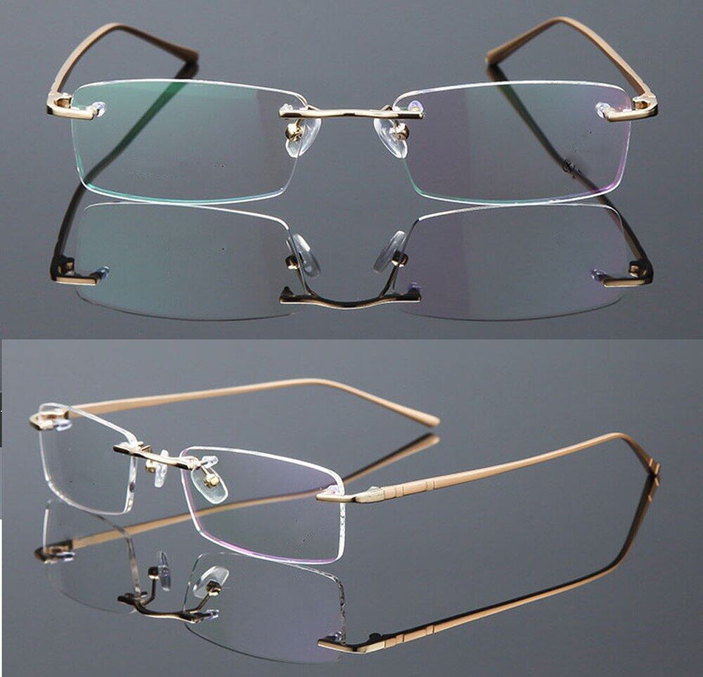 Women Men Al-mg Alloy Rimless Ultralight Eyeglasses Frame Spectacles Eyeglasses Frame