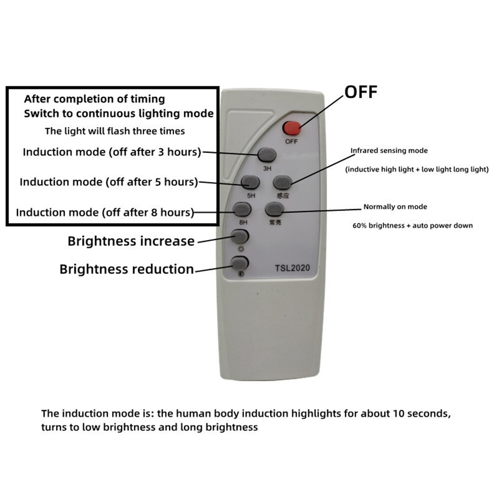 Original Aideepen Remote Control + Human Body Induction Solar Light Circuit Board 3.2V3.7V Solar Integrated Street Light Control Board