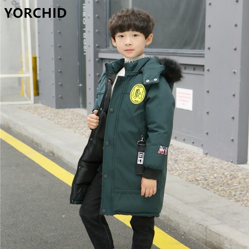 New -35 degrees Children's Down Jacket Winter Clothes Parka for boys Coats Ski suit Thick Fur Kid Snowsuit 3-15Y YORCHID