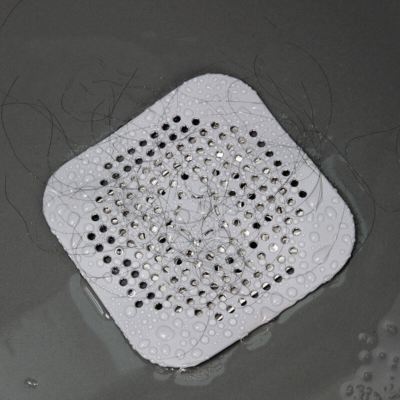 Anti-Clogging Square Sink Filter Bathroom Drain Floor Sink Strainer Kitchen Tools Insulation Pads