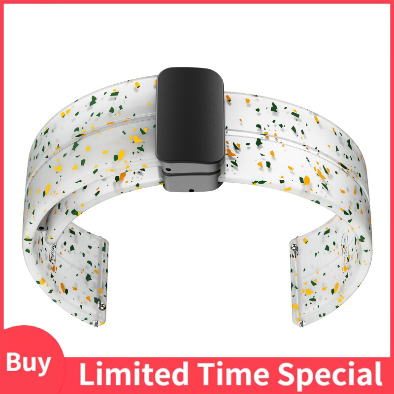 22mm/20mm Strap Watch Band Replacement Quick Release Magnetic Folding Buckle Universal Silicone Watch Strap