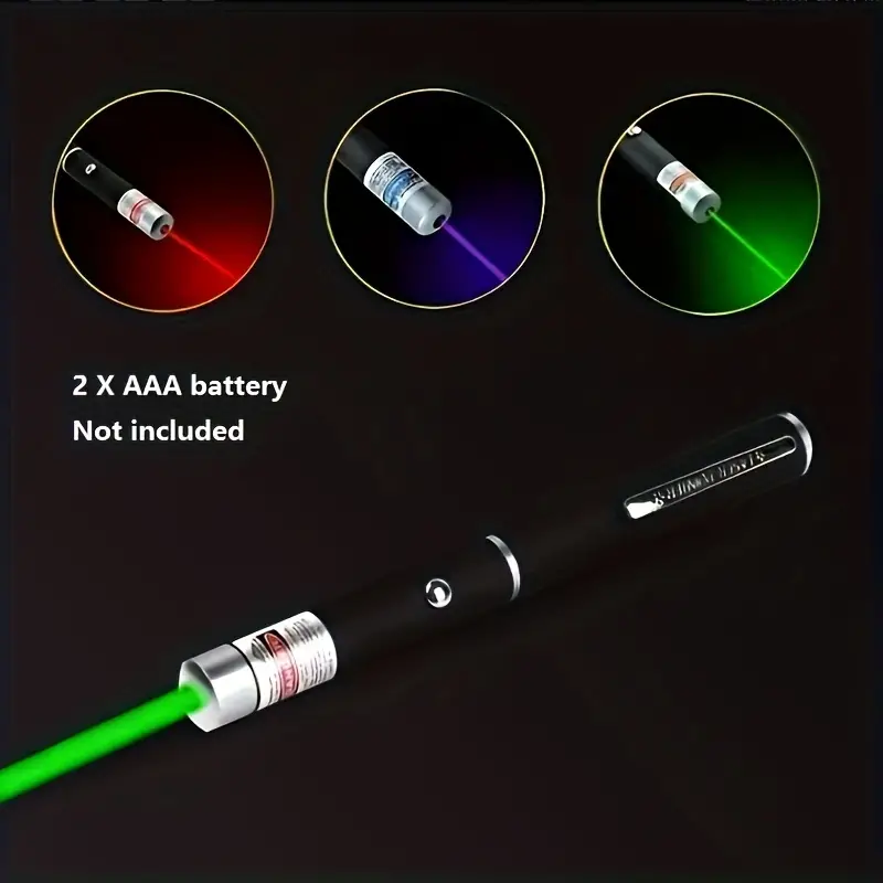 Green Laser Pointer, Perfect For Outdoor Night Walking, Pet Teasing, And Teaching, Batteries Not Included