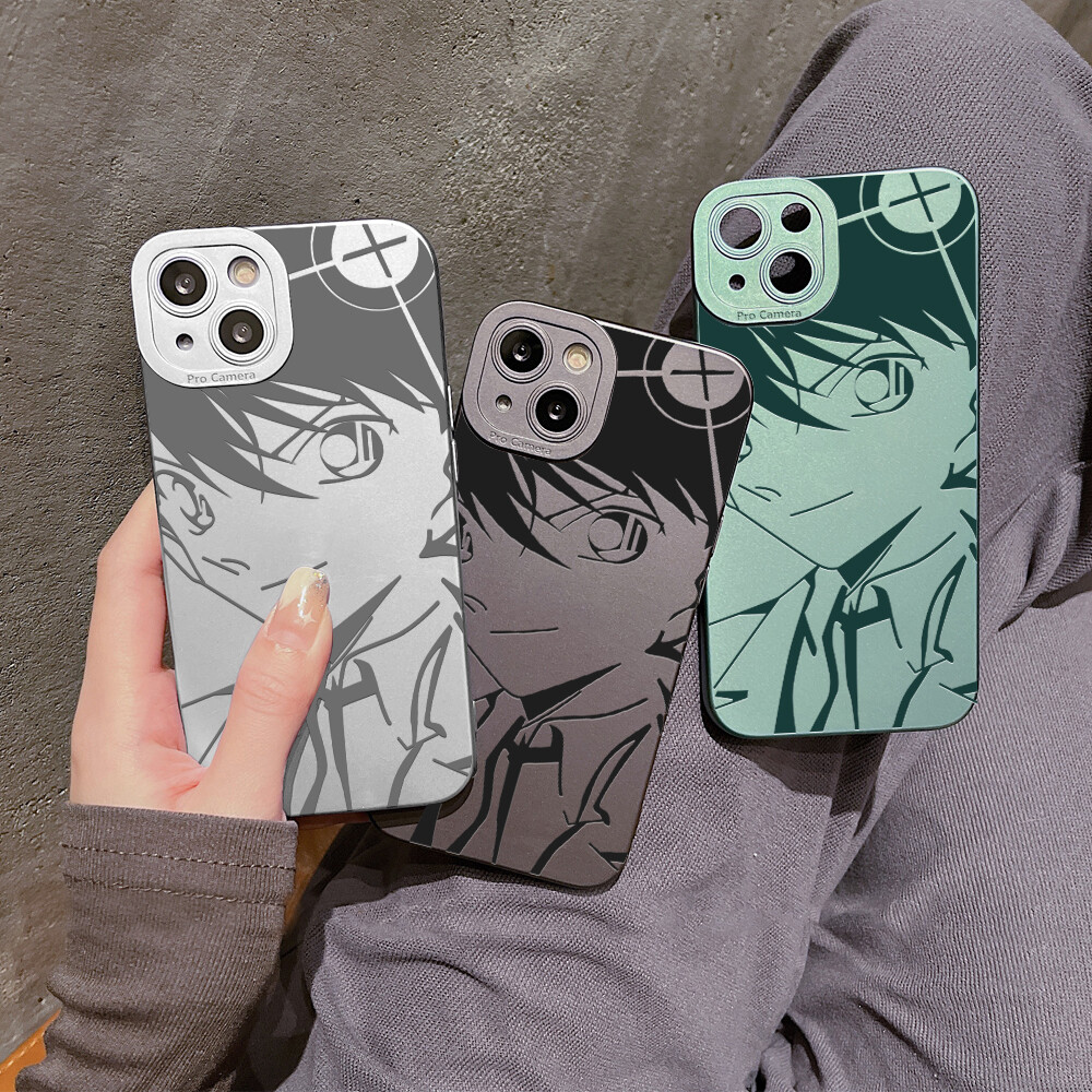 Hontinga Casing Case For Xiaomi Redmi Note 9S Note 9 Pro Note9 Note 8 Pro Note 7 Pro Case New Square Soft Silicone Case Anime Conan Full Cover Camera Protectior Shockproof Rubber Cases Back Cover Phone Casing Softcase For Girls